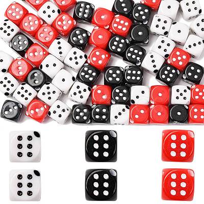 90Pcs 3 Colors Acrylic Beads OACR-FS0002-47-1