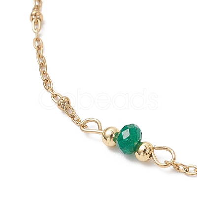 3Pcs Natural Malaysia Jade Rondelle Beads Link Bracelets BJEW-JB12655-1