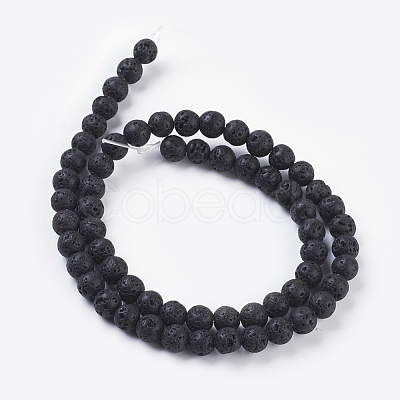 Natural Lava Rock Beads Strands g434-8-1