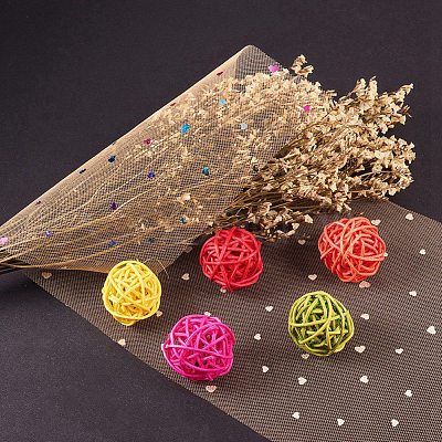 Heart Glitter Sequin Deco Mesh Ribbons OCOR-BC0007-11-1