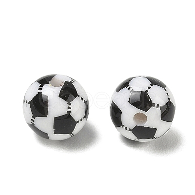 Sports Opaque Acrylic Beads AC-CBAC27C-02A-1