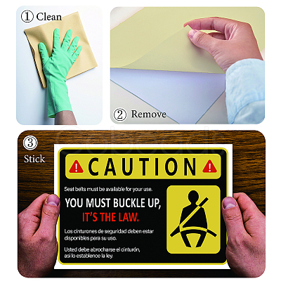Waterproof PVC Warning Sign Stickers DIY-WH0237-022-1