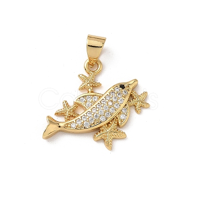 Brass Micro Pave Cubic Zirconia Pendants KK-D502-28D-G-1