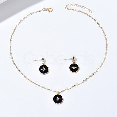 Zinc Alloy Crystal Rhinestone & Acrylic Pendant Necklaces & Stud Dangle Earrings Sets WGD1CBB-06-1