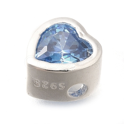 925 Sterling Silver Cubic Zirconia Beads STER-L066-06S-05-1