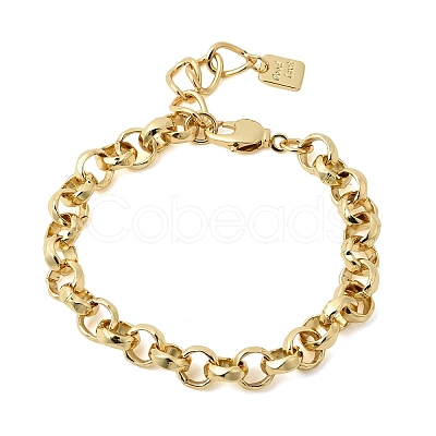 Brass Rolo Chain Bracelets foe Women BJEW-L718-01G-1