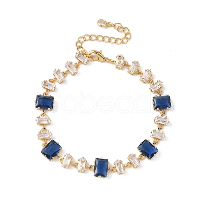 Brass Link Chain Bracelets BJEW-D378-04G-1