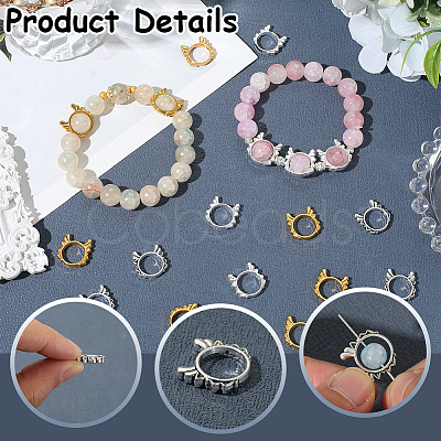 90Pcs 3 Colors Tibetan Style Alloy Beads Frame FIND-SC0017-80-1