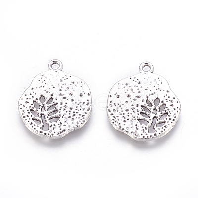 Tibetan Style Alloy Pendants TIBEP-A14120-AS-FF-1