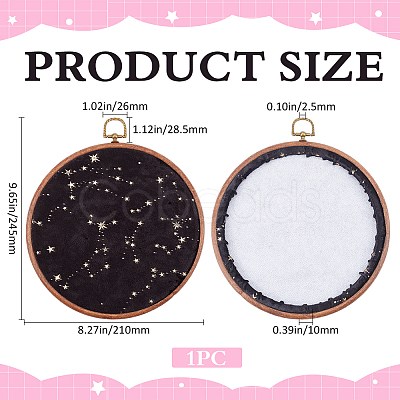 Flat Round Polyester & Acrylic Wall Mounted Brooch Organizer Display Boards AJEW-WH20006-30A-1
