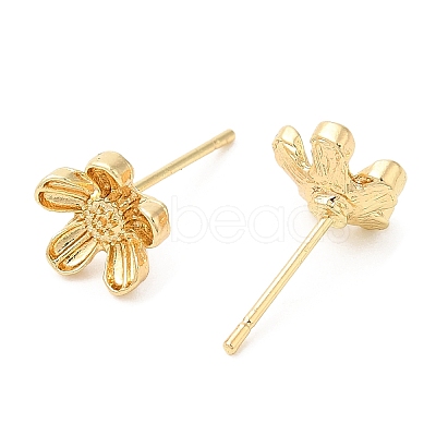 Flower Alloy Stud Earrings for Women PALLOY-Q447-19LG-1