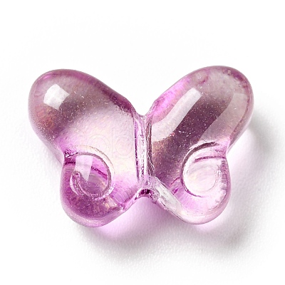 Transparent Baking Paint Glass Beads GLAA-F115-01-1