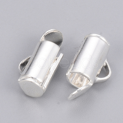 Brass Slide On End Clasp Tubes KK-Q747-11A-S-1