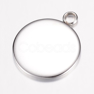 Tarnish Resistant 304 Stainless Steel Pendant Cabochon Settings STAS-G071-45P-1
