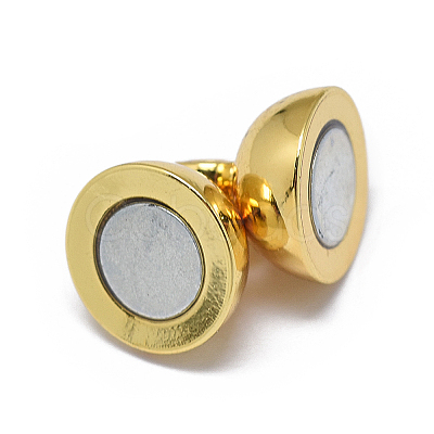 Rack Plating Brass Magnetic Clasps with Loops LS-KK-F801-02B-G-1