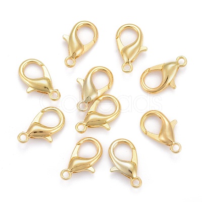 Zinc Alloy Lobster Claw Clasps X-E106-G-1