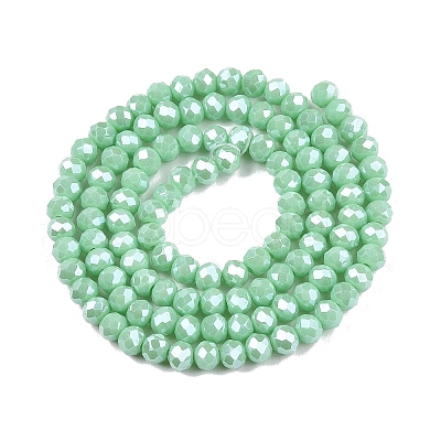 Electroplate Glass Beads Strands EGLA-A044-P4mm-A14-1