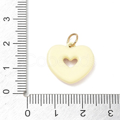 Valentine's Day Spray Painted 304 Stainless Steel Pendants SA-CBA08A6-07B-G-1