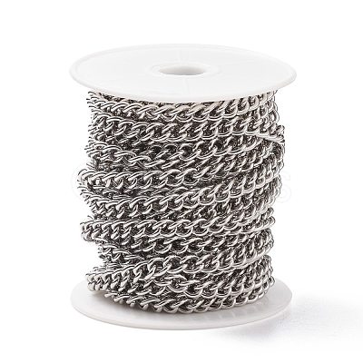 Non-Tarnish 201 Stainless Steel Cuban Link Chains CHS-L001-51-1.7mm-1