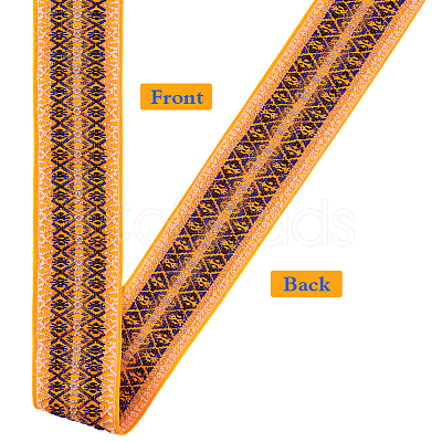 Vintage Jacquard Polyester Ribbon SRIB-WH0011-265-1