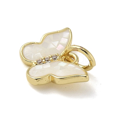 Brass Micro Pave Cubic Zirconia Charms LS-KK-U046-16G-02-1