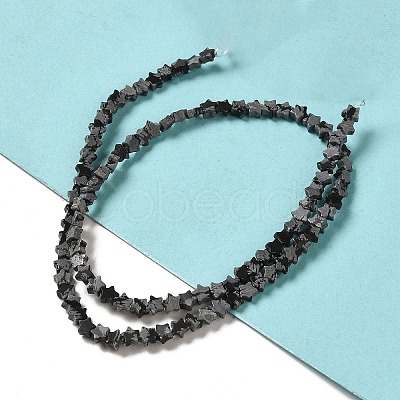 Natural Snowflake Obsidian Beads Strands G-G085-B37-01-1