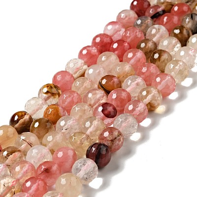 Cherry Quartz Glass Beads Strands G-P476-01D-01-1