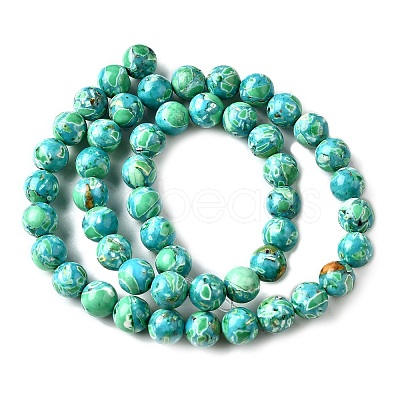 Dyed Natural Magnesite Beads Strands G-L617-D01-8mm-1