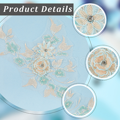 Polyester Embroidery Lace Sewing Ornaments DIY-WH20031-079B-1