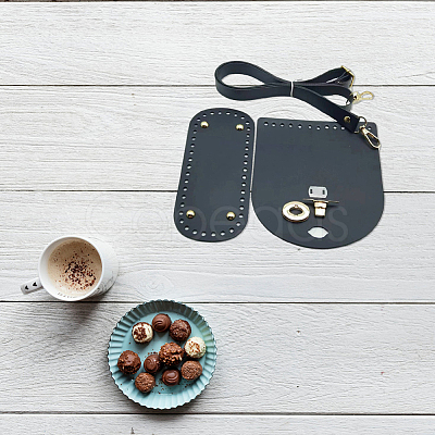1 Bag Handmade PU Leather Crochet Shoulder Bag Accessories Kits DIY-CL0001-04A-1