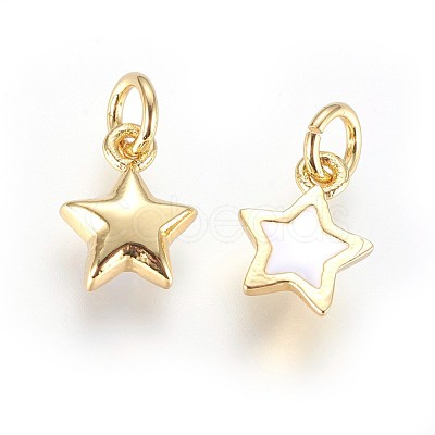 Enamel Brass Charms KK-G364-18G-01-1