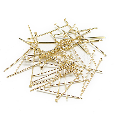 Brass Flat Head Pins KK-T032-092G-1