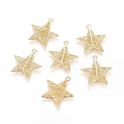 Brass Pendants X-KK-G389-14G-1