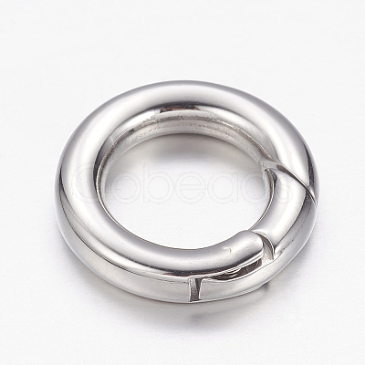 Tarnish Resistant 304 Stainless Steel Spring Gate Rings LS-STAS-D070-01P-1-1