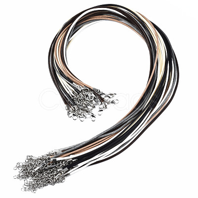 Waxed Cord Necklace Making NCOR-T003-02-1