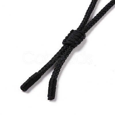 Natural Mixed Gemstone Sailor's Knot Pendant Necklace with Nylon Cord for Women NJEW-E091-02-1