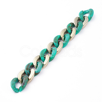 Handmade CCB Plastic Curb Chain AJEW-JB00678-01-1