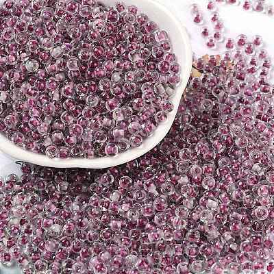 Transparent Inside Colours Glass Seed Beads SEED-A032-04N-1
