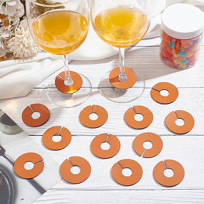 Imitation Leather Wine Glass Charms AJEW-WH0513-74-1
