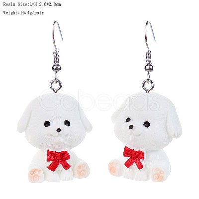Iron & Resin Dangle Earrings for Women WG4B27B-02-1