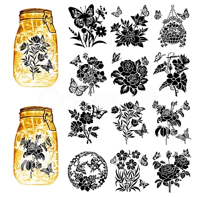 PVC Lamp Film for DIY Colorful Light Hanging Lamp Frosted Glass Jar DIY-WH0505-003-1