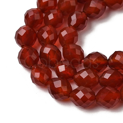 Dyed & Heated Natural Carnelian Beads Strands G-K376-F24-01-1