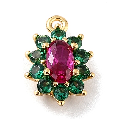 Eco-Friendly Brass Micro Pave Cubic Zirconia Charms ZIRC-C027-12G-02-RS-1