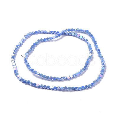 Electroplate Glass Beads Strands GLAA-E036-03C-1