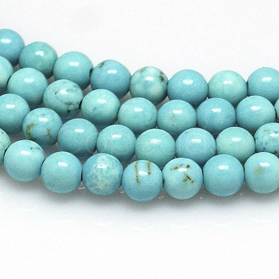 1 Strand Natural Howlite Beads Strands X-TURQ-G103-6mm-01-1