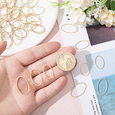 60Pcs 3 Styles Brass Linking Rings KK-GL0001-03-1