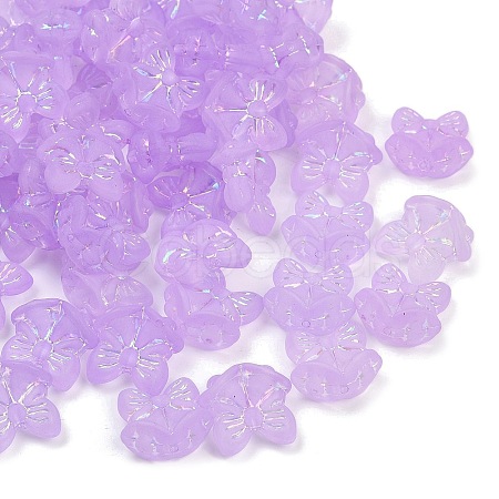 Frosted Transparent Acrylic Beads OACR-P029-18B-04-1