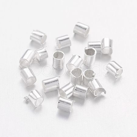 Brass Crimp Beads X-KK-L021-S-1