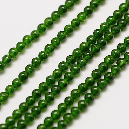 Natural Taiwan Jade Round Beads Strands G-A130-2mm-M08-1