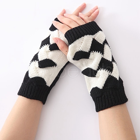 Polyacrylonitrile Fiber Yarn Knitting Fingerless Gloves COHT-PW0001-13A-1